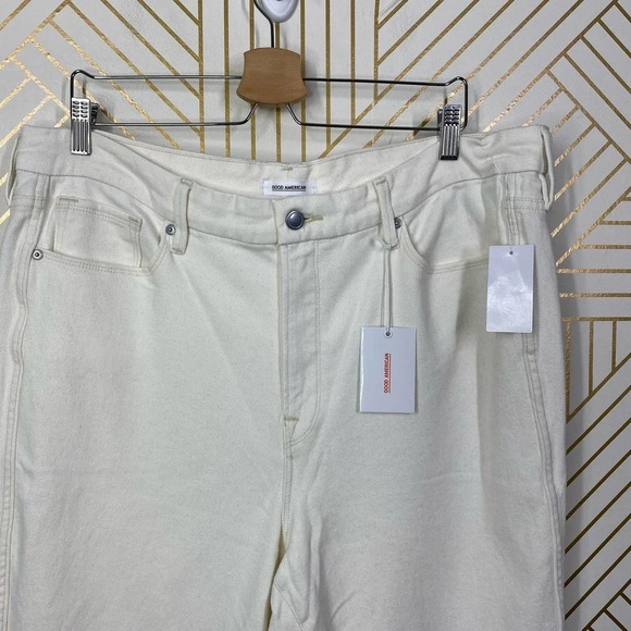 Good American Good Curve Skinny Crop Jeans Ecru - Picture 3 of 12